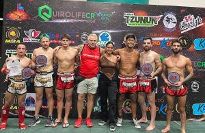 Ismael Vázquez campeón binacional de kick boxing