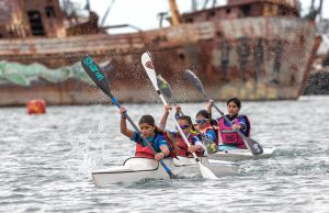La 1ra Regata de la Ría tuvo casi un centenar de palistas