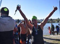 Mariana Huth y Denis San Martín subieron al podio en el Open Water Patagones-Viedma